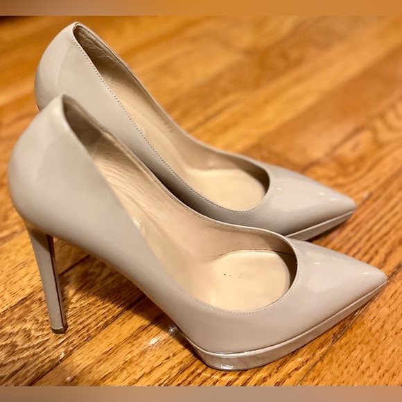 Valentino Garavani Shoes - Valentino Garavani Nude Patent Leather Stiletto Heels Shoes Size 37.5/ U…